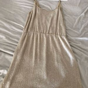 Cream Sequin Cocktail Dress